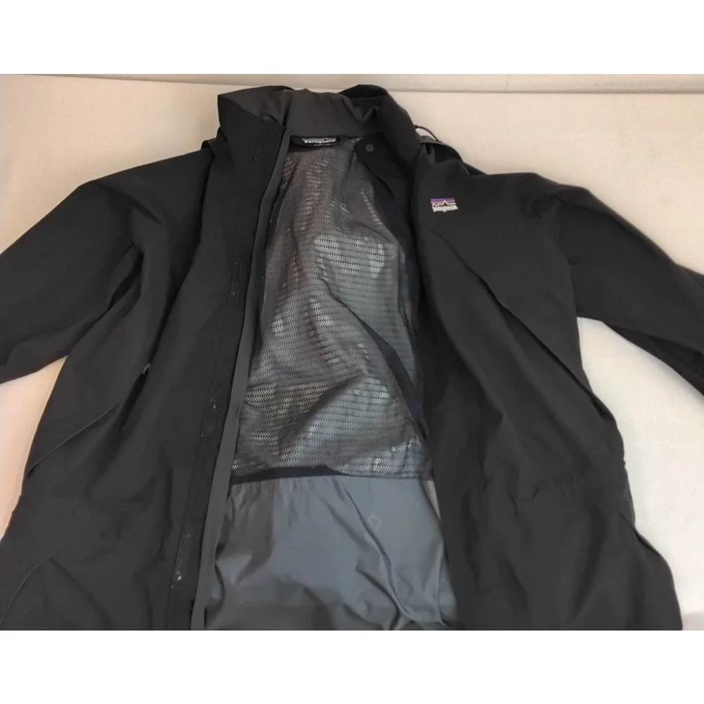 Patagonia Ski Jacket Men's Small Black Gore-tex Hooded Waterproof Winter #Z5763